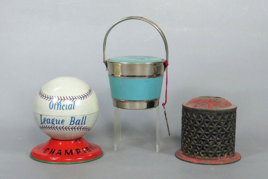 Lot of 3 Tin Banks (1 of 3)