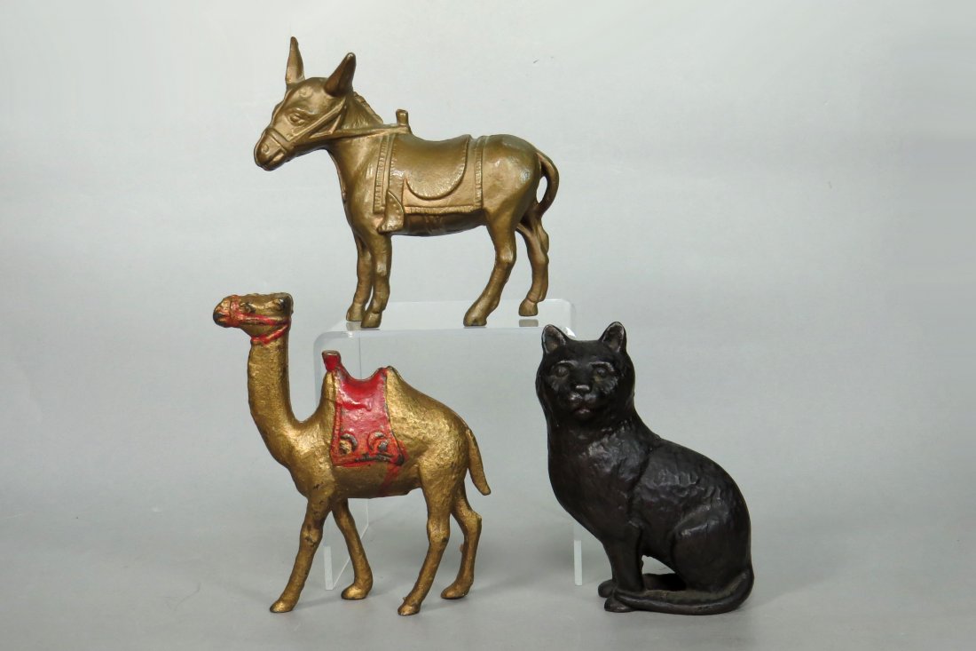 Lot of 3 CI Animal Banks (1 of 2)