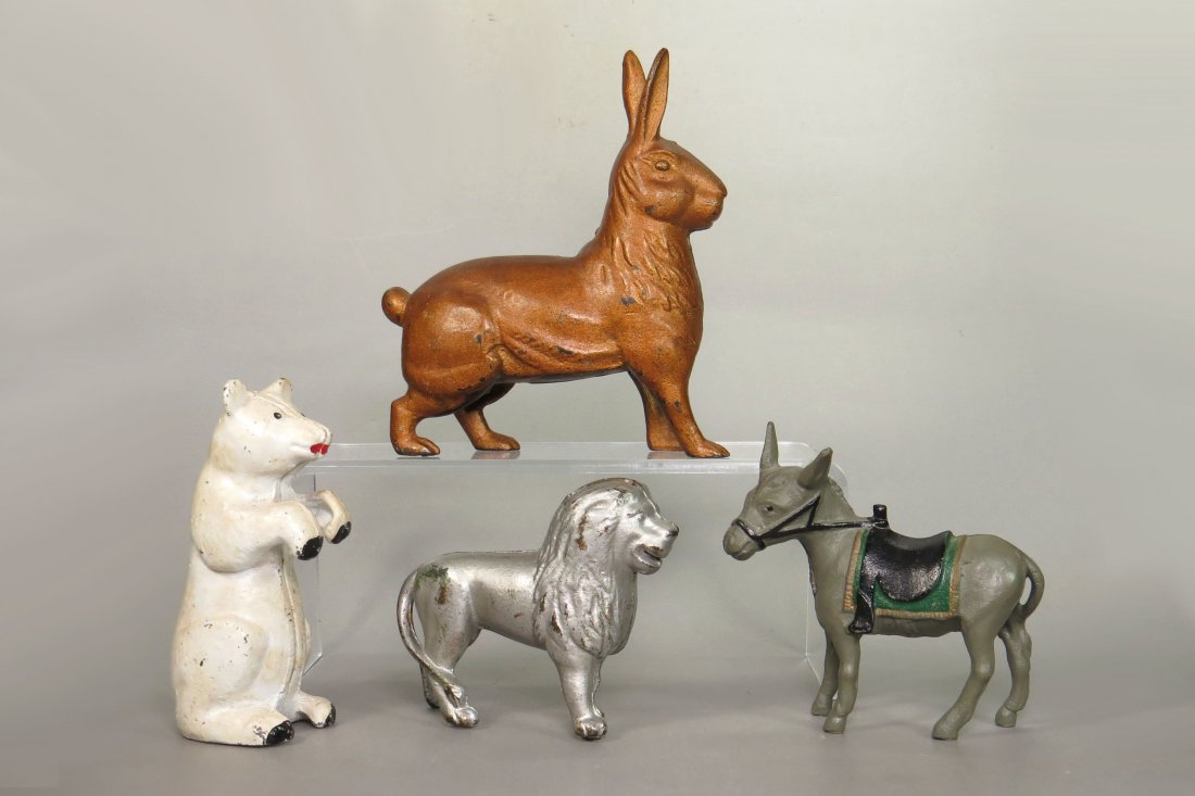 Lot of 4 CI Repainted Animal Banks (1 of 2)