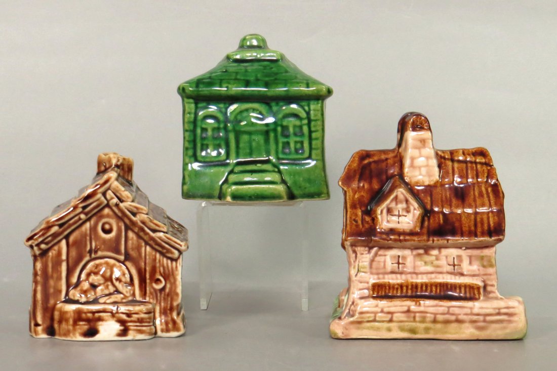 Lot of 3 Ceramic Structure Still Banks (1 of 3)