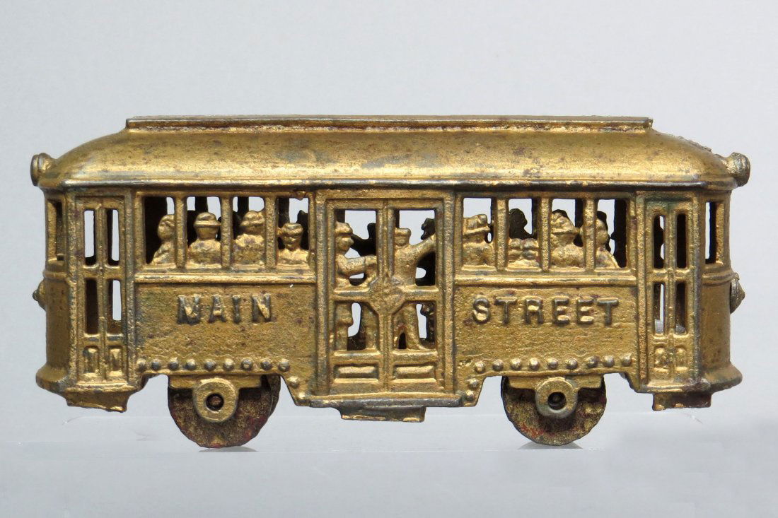 "Main Street" Trolley w/People CI Still Bank (1 of 2)