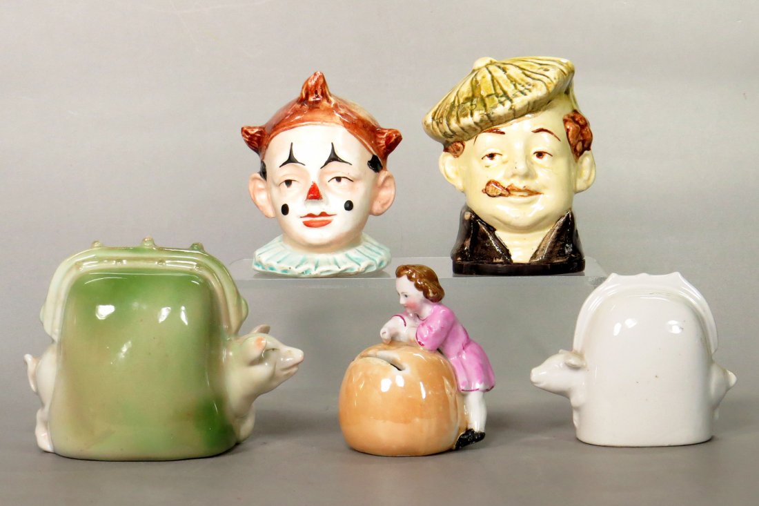 Lot of 5 Misc. Ceramic Banks (1 of 2)