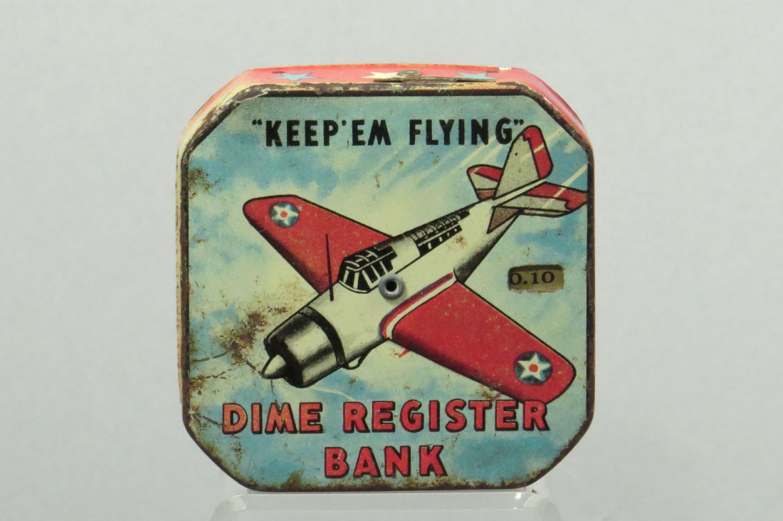 "Keep 'em Flying" Tin DR Bank (1 of 2)
