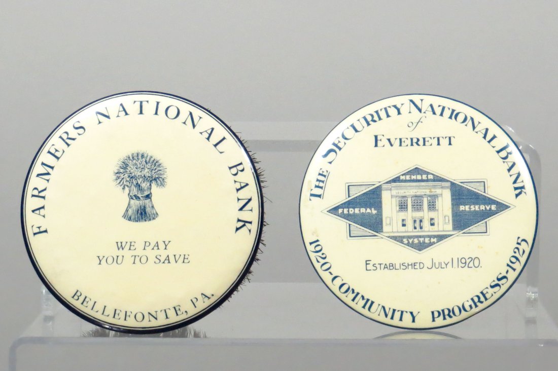 Lot of 2 Celluloid Bank Related Items (1 of 1)