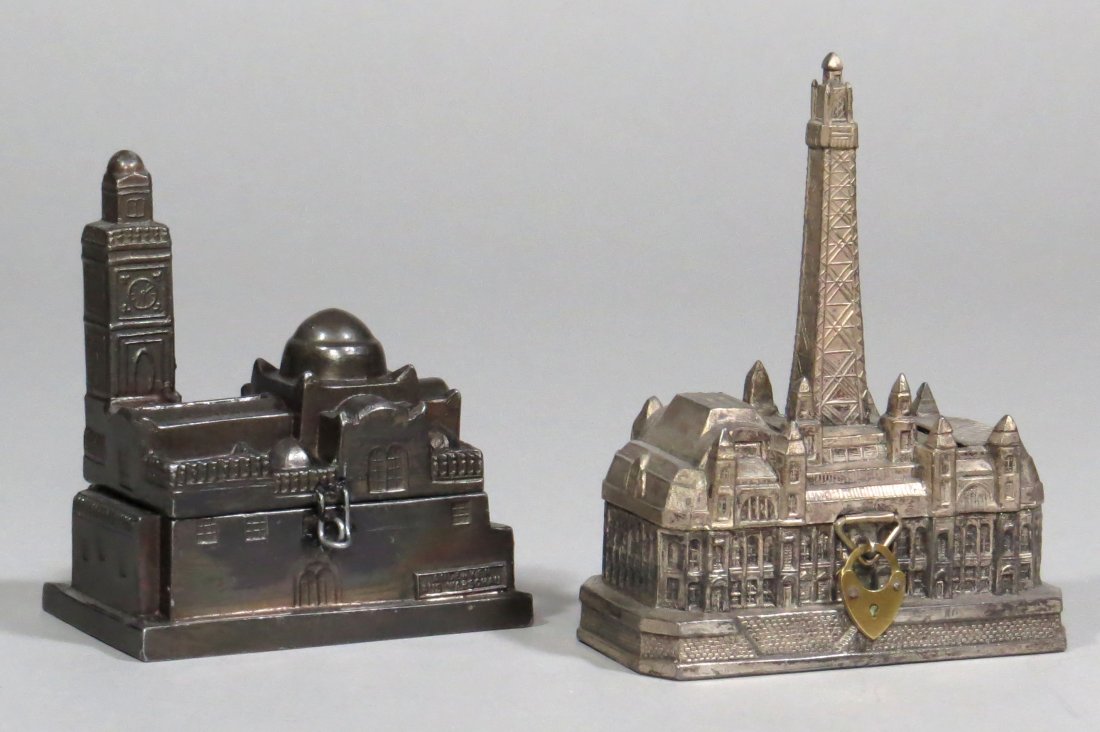Lot of 2 Souvenir Building Banks (1 of 2)