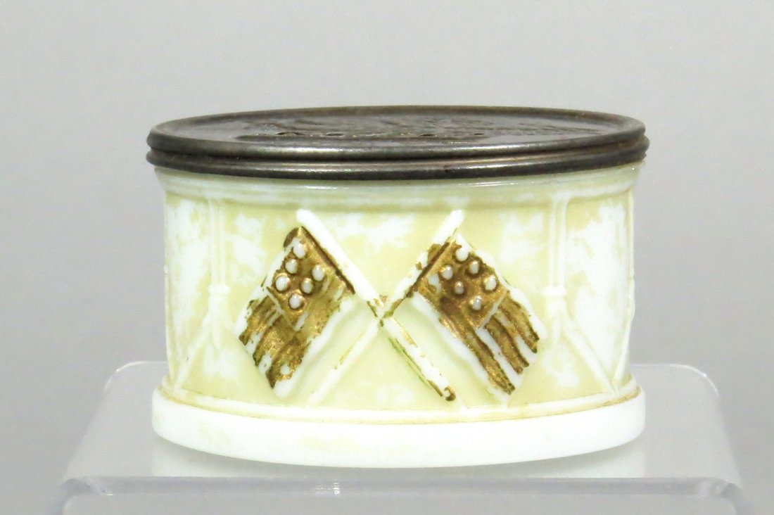 "US Treasury" Drum Glass Candy Container/Bank (1 of 3)