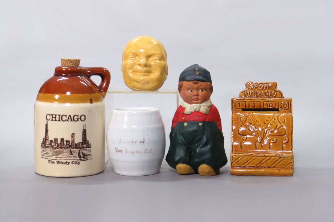 Lot of 5 Ceramic Banks (1 of 3)