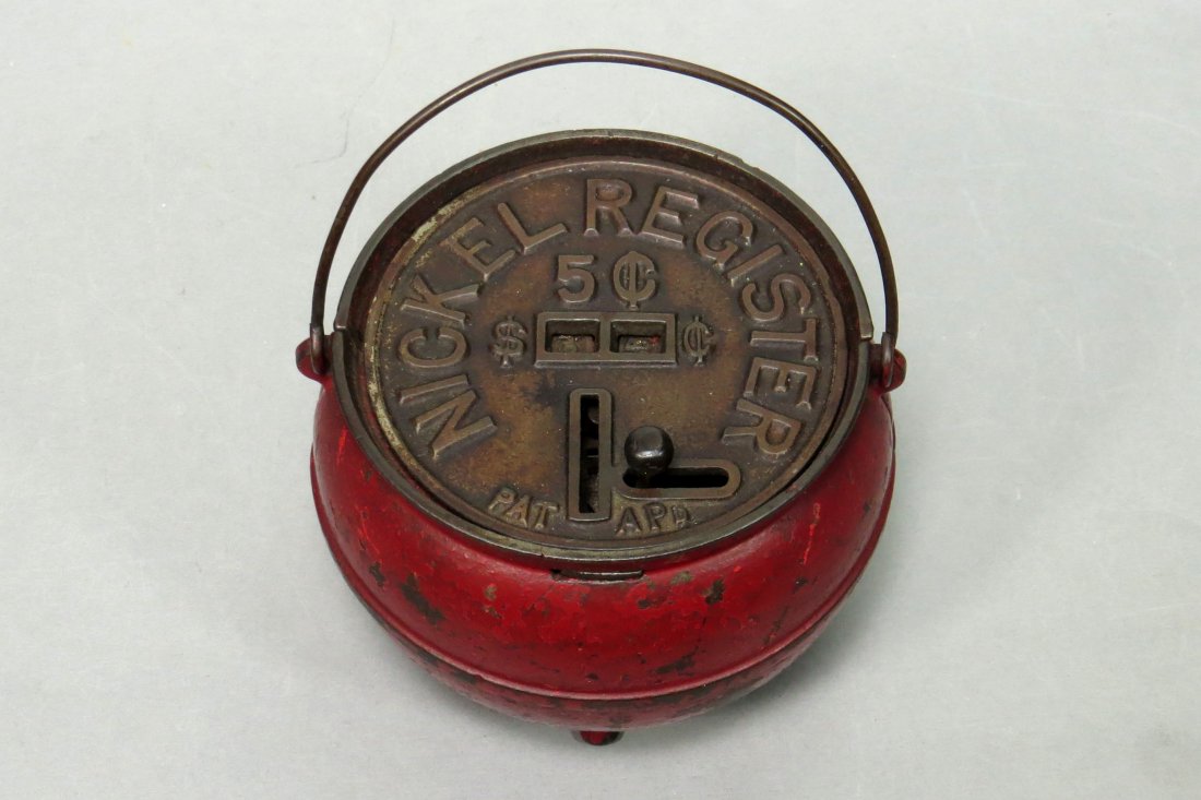 "Nickel Register" Bean Pot CI Bank (1 of 2)
