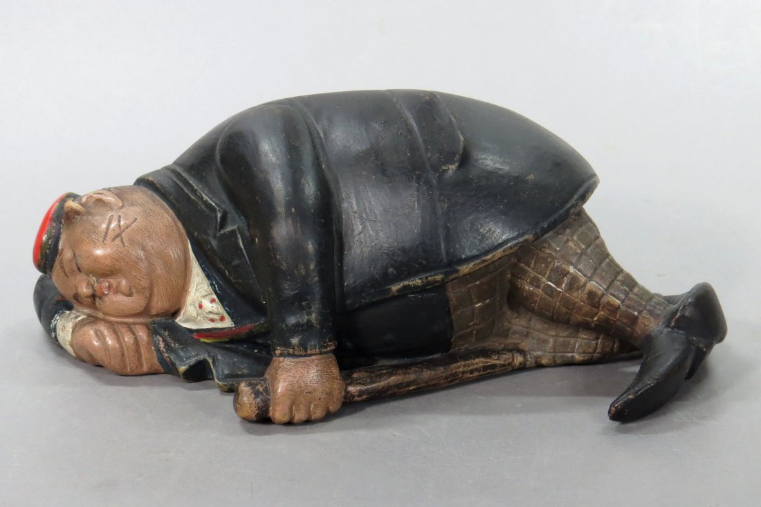 Sleeping Man w/Cane Ceramic Bank (1 of 2)
