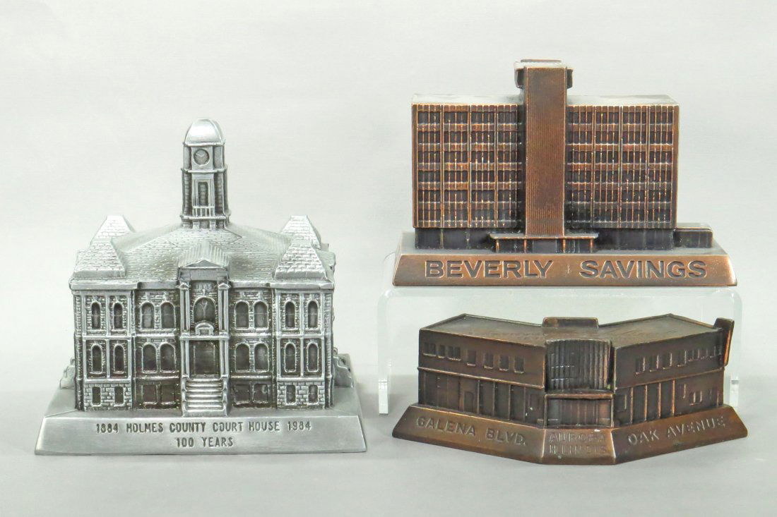 Lot of 3 Souvenir Building Banks (1 of 3)