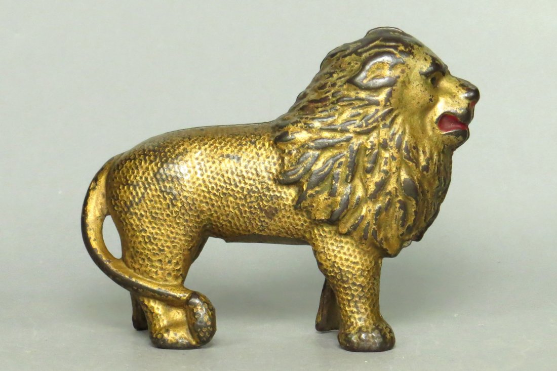 Quilted Lion CI Still Bank (1 of 2)