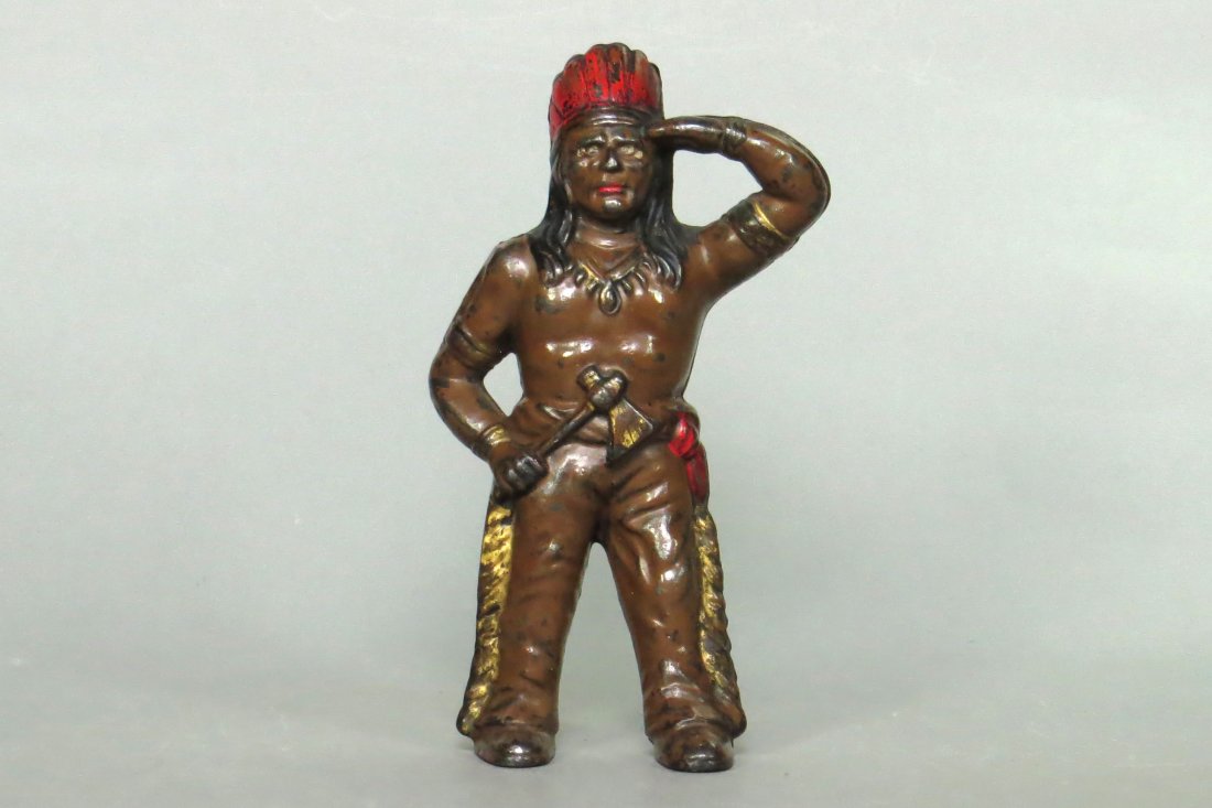 Indian w/Tomahawk CI Still Bank (1 of 2)