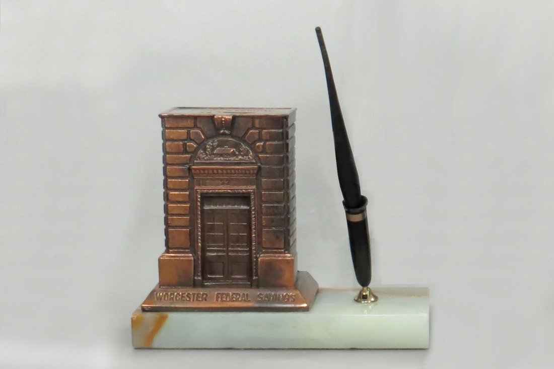 "Worcester Federal Savings" Pen Holder Bank: "Worcester Federal Savings" Pen Holder Bank