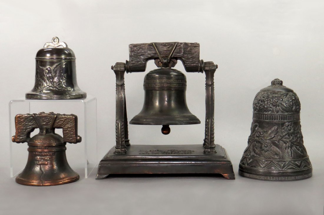Lot of 4 Bells, CI and lead Banks (1 of 2)