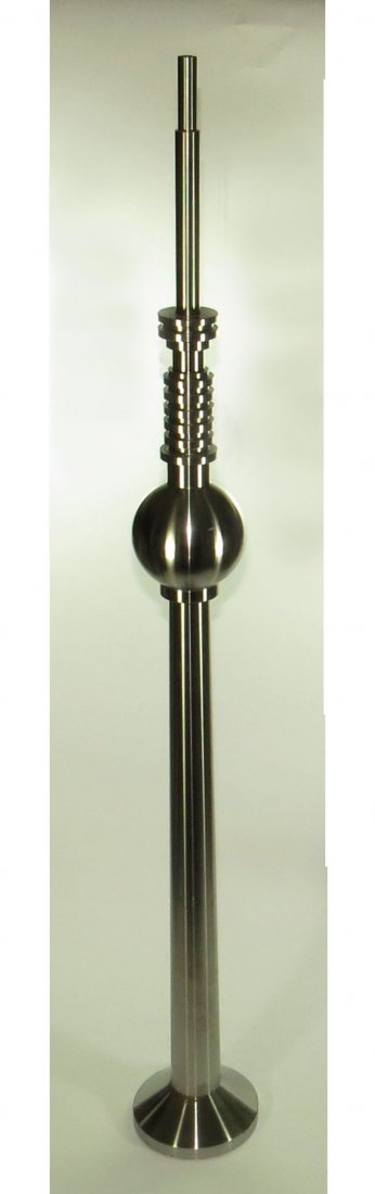 German Television Tower, unmarked: German Television Tower, unmarked, CI w/nickel plating, 32 1/2"