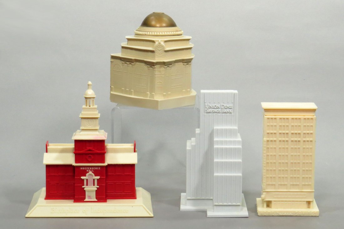 Lot of 4 Building Banks (1 of 3)