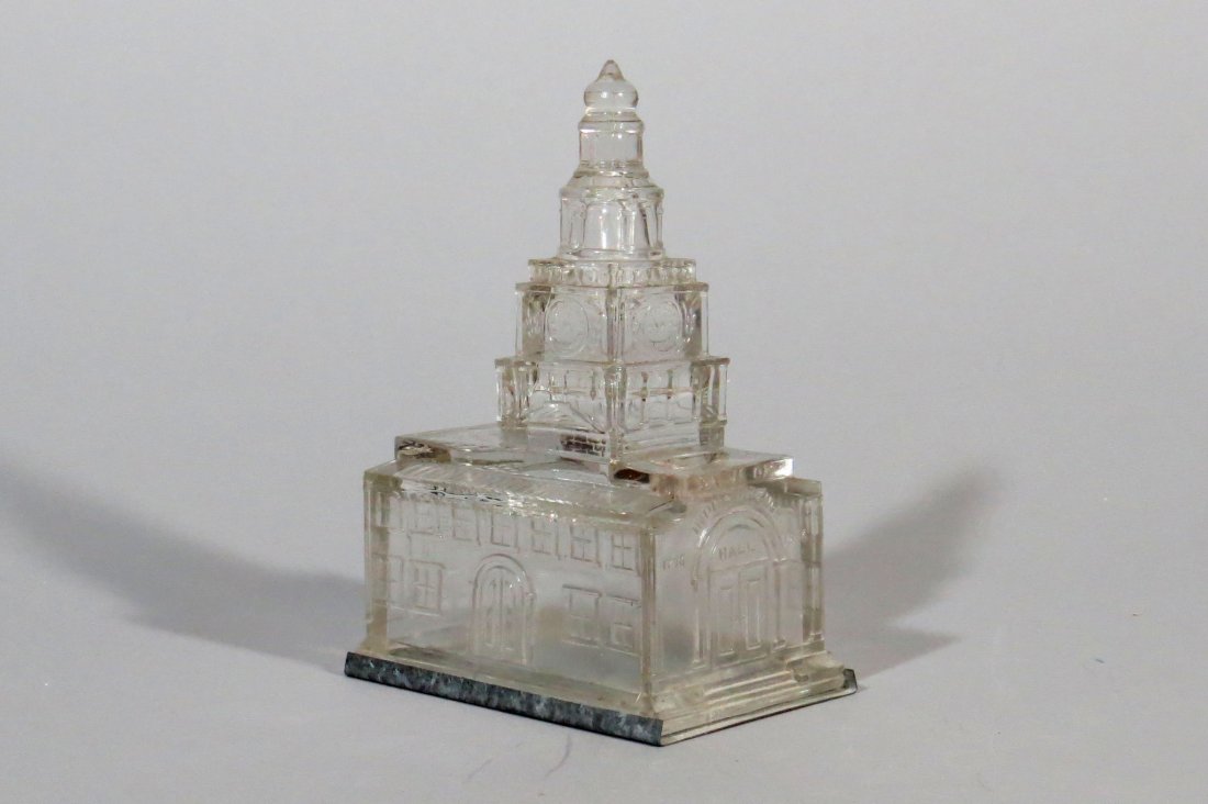 Glass Independence Hall Candy Container/Bank, Large (1 of 2)