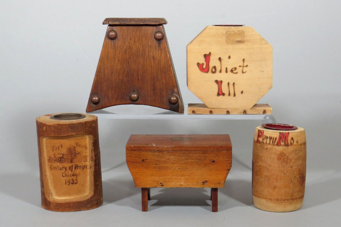 Lot of 5 Misc. Wood Banks (1 of 2)