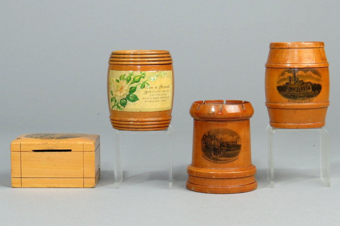 Lot of 4 Mauchline Ware Banks (1 of 2)