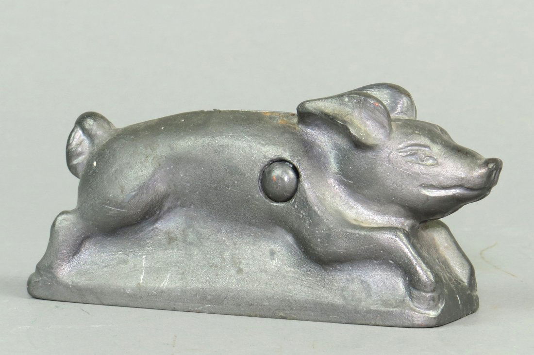 Lead Striding Pig Bank (1 of 2)
