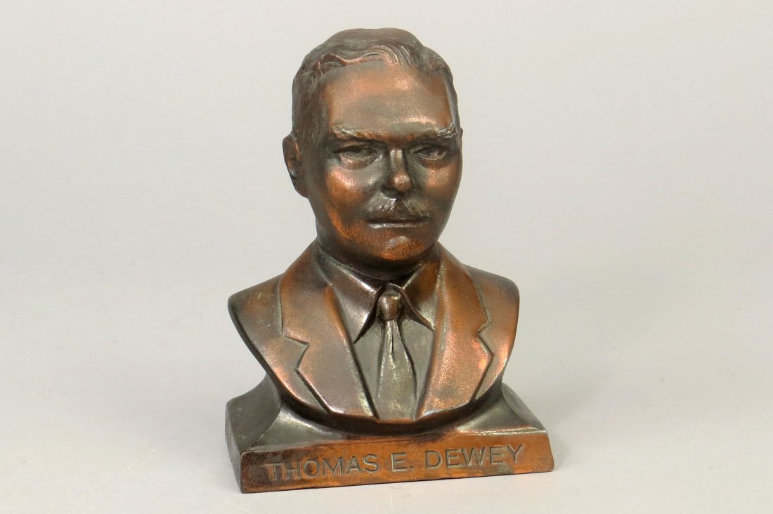 Pot Metal "Thomas E. Dewey" Bank (1 of 3)