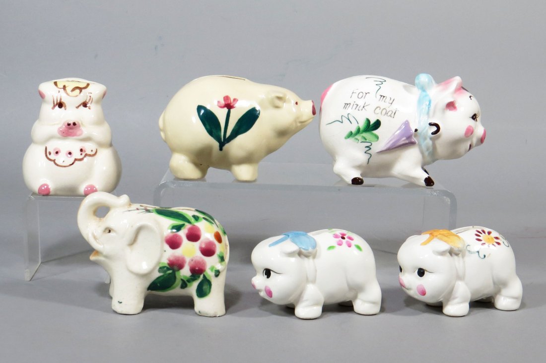 Lot of 6 Ceramic Banks (1 of 2)