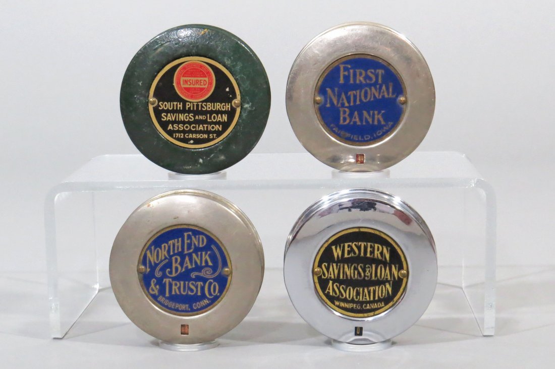 Lot of 4 Round Pocket Banks (1 of 2)