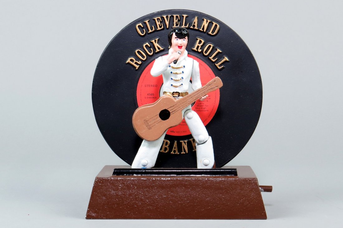 Aluminum "Rock and Roll Bank" Mechanical Bank (1 of 2)