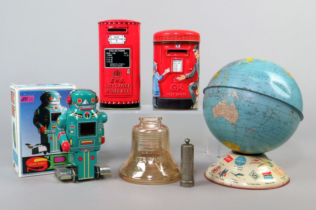 Lot of 5 Misc. Banks plus 1 Boxed Toy (1 of 1)