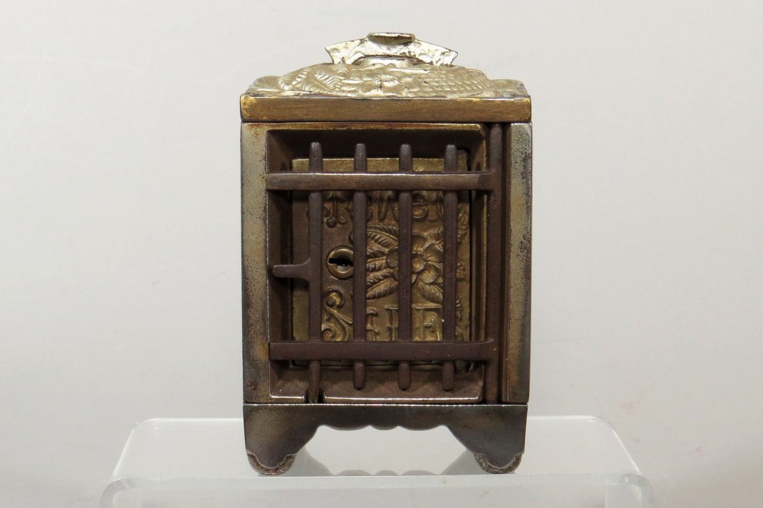 CI "Jewel Safe" w/Grill, Nickel plated (1 of 2)