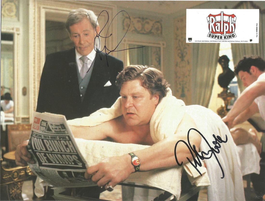 Peter O'Toole and John Goodman signed 10x8 colour photo: Peter O'Toole and John Goodman signed 10x8 colour photo from King Ralph. Good Condition. All signed pieces come with a Certificate of Authenticity. We combine postage on multiple winning lots and can
