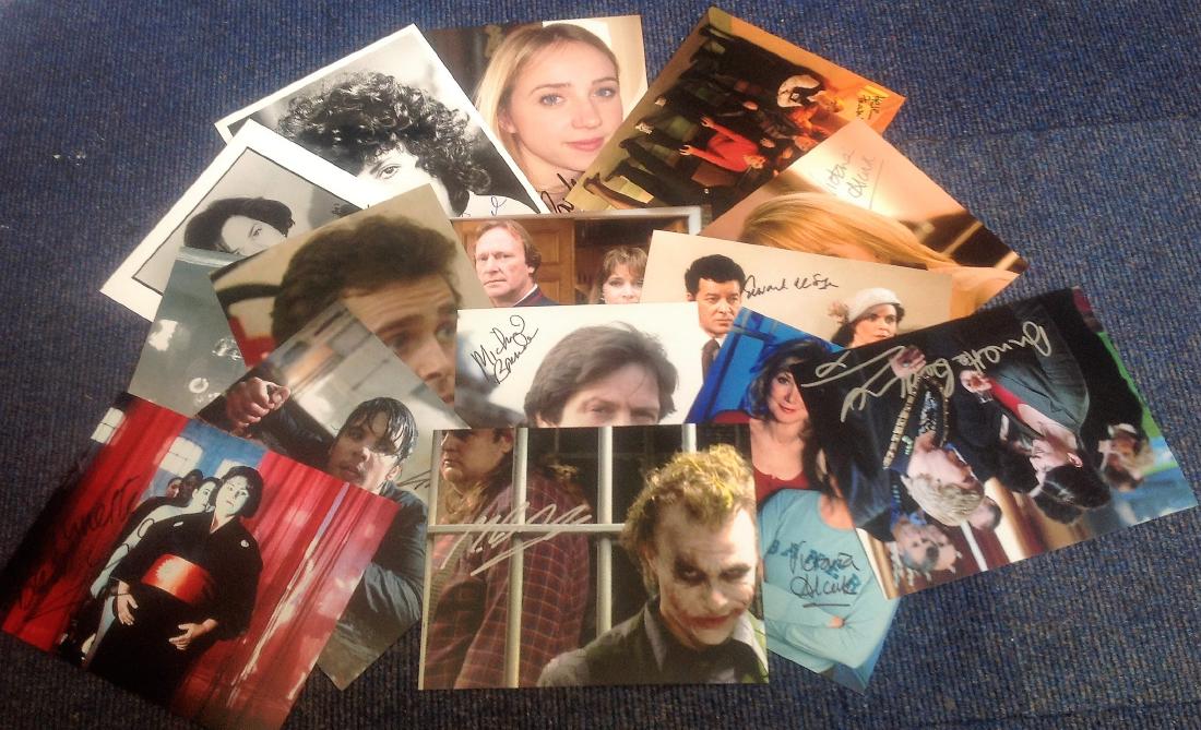 TV/Film collection. 15 10x8 photos individually signed.: TV/Film collection. 15 10x8 photos individually signed. Names included are Zoe Kazan, Susan Engel, Marcia Gay Harden, Judy Buxton, Helen Fraser, Julian Glover, Victoria Alcock, Edward de Souza, Jeremy