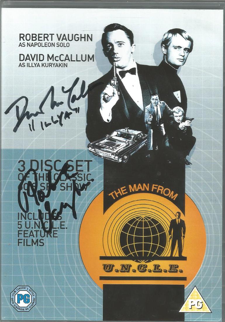 David McCallum and Robert Vaughn signed DVD sleeve for (1 of 1)