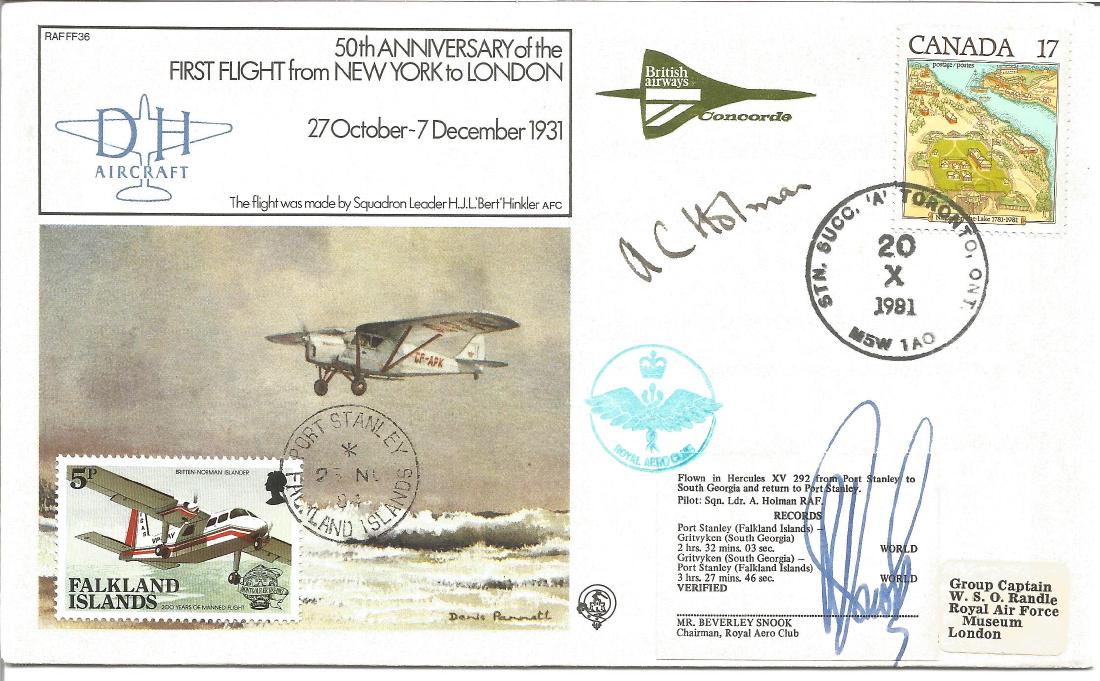 First Flight from New York to London official double