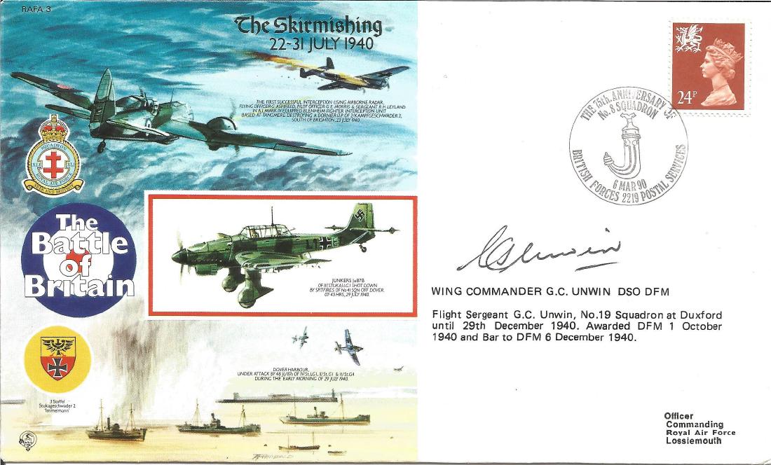 RAFA20 RFDC WW2 WWII Bomber Aircraft in the Battle of Britain signed HAWORTH DFC