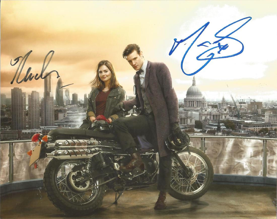 Matt Smith and Jenna Coleman signed 10x8 colour Dr Who: Matt Smith and Jenna Coleman signed 10x8 colour Dr Who photo. Good Condition. All signed pieces come with a Certificate of Authenticity. We combine postage on multiple winning lots and can ship worldw