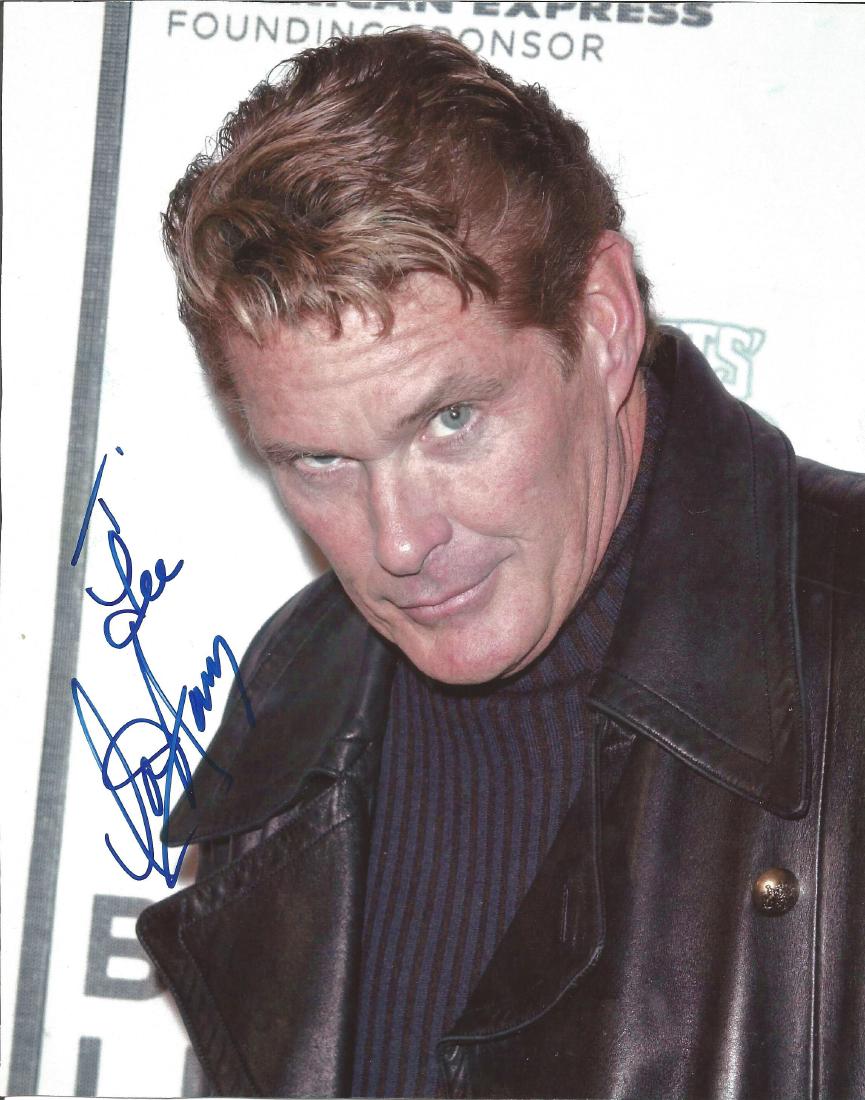 David Hasselhoff signed 10 x 8 colour Portrait Photo, (1 of 1)