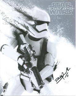 Lot of 2 Star Wars hand signed 10x8 photos. This: Lot of 2 Star Wars hand signed 10x8 photos. This auction is for a set of two hand signed photos. Both photos were signed during private signings with Billy James Machin, who played a First Order Troop