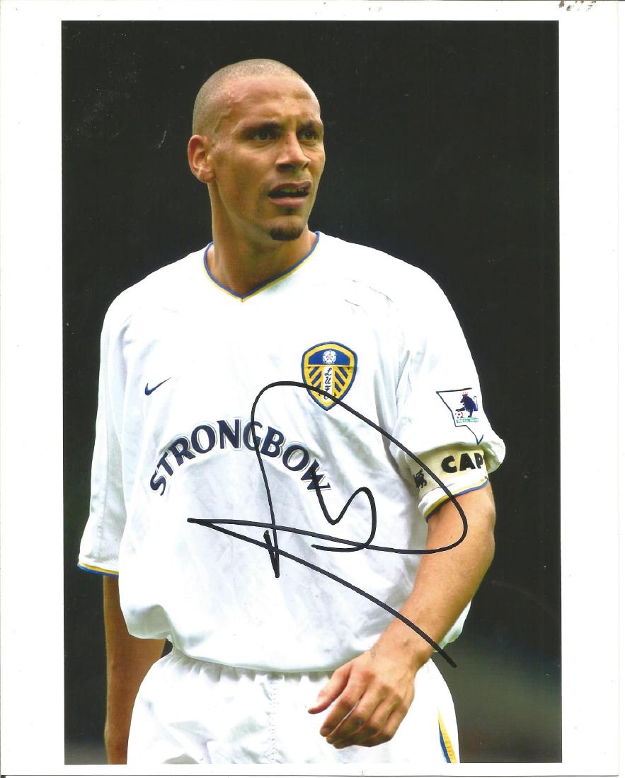 Rio Ferdinand Signed Leeds United 8x10 Photo Good Jul 26 19 Chaucer Auctions In United Kingdom