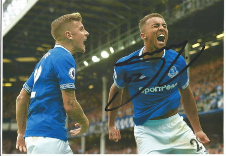 Football Dominic Calvert-Lewin 8x12 signed colour photo: Football Dominic Calvert-Lewin 8x12 signed colour photo pictured celebrating for Everton. Good Condition. All signed pieces come with a Certificate of Authenticity. We combine postage on multiple