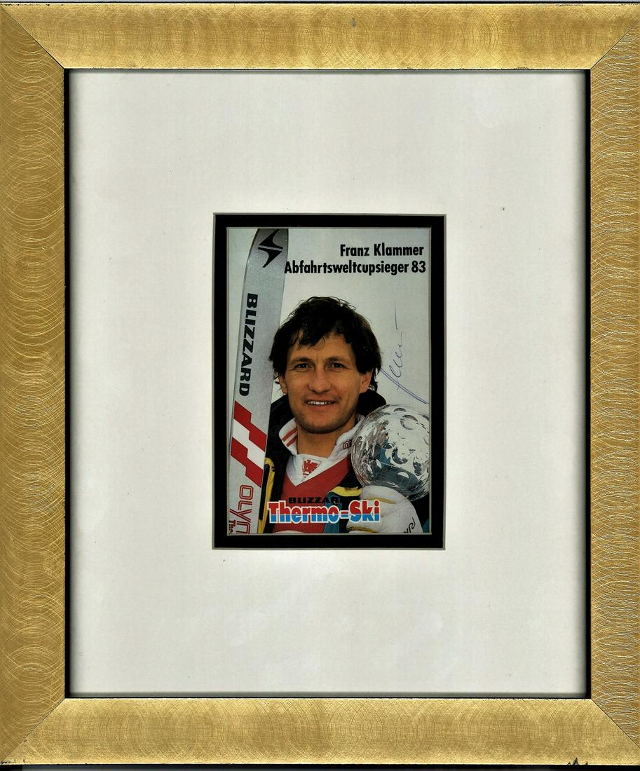 Franz Klammer signed colour photo of the skier. Mounted (1 of 1)
