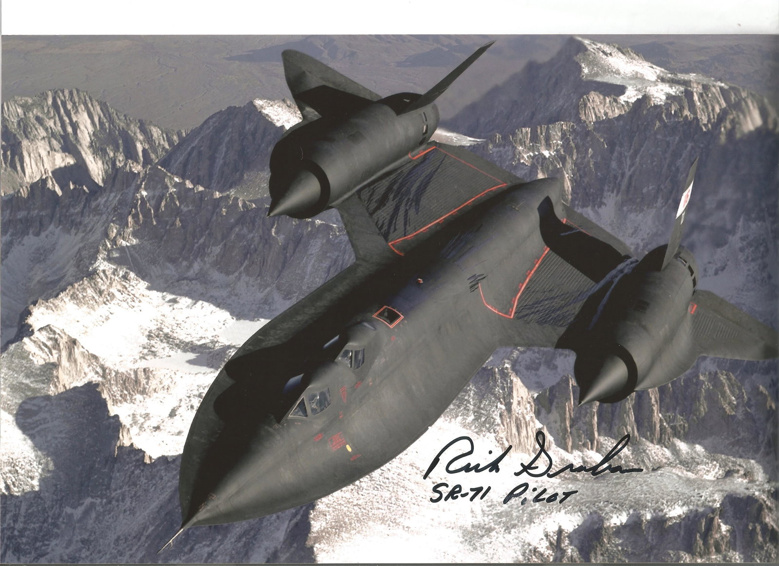 SR71 Blackbird F4 pilot Rich Graham signed stunning (1 of 1)