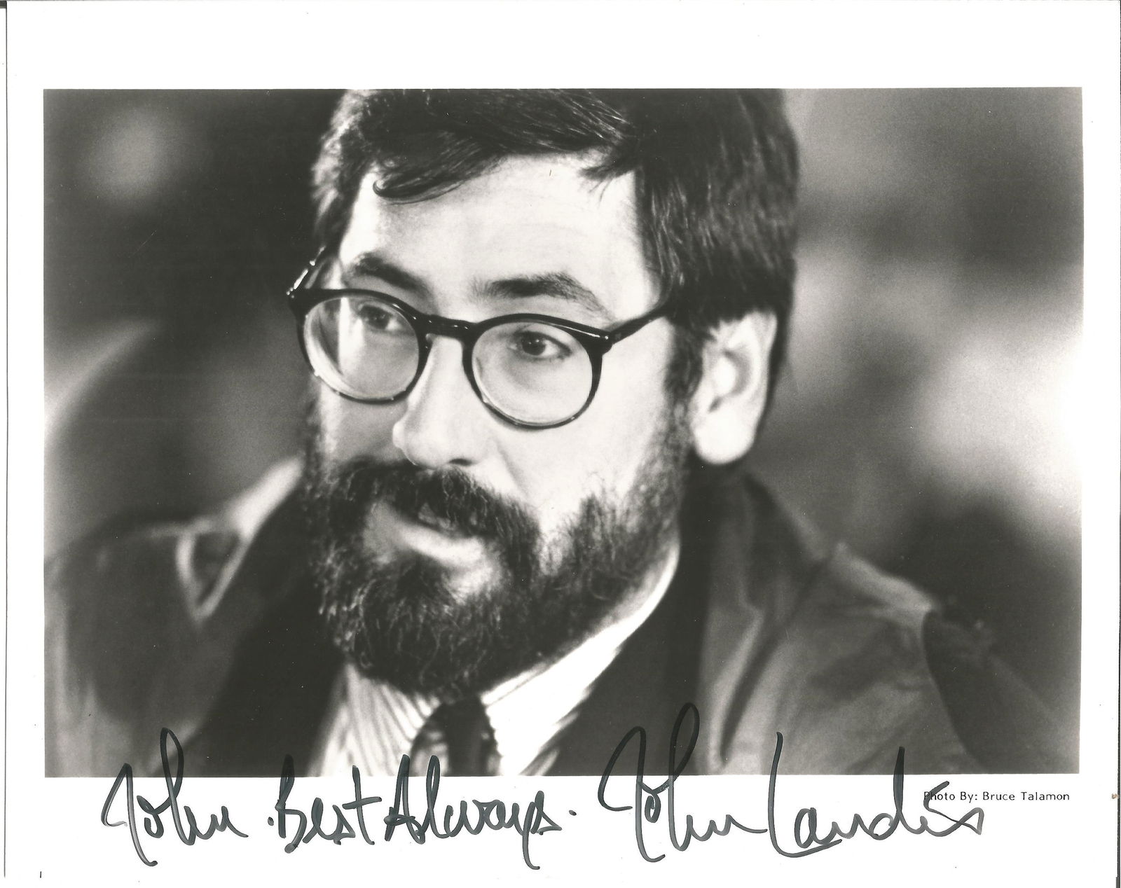 John Landis signed 10x8 black and white photo. an (1 of 1)