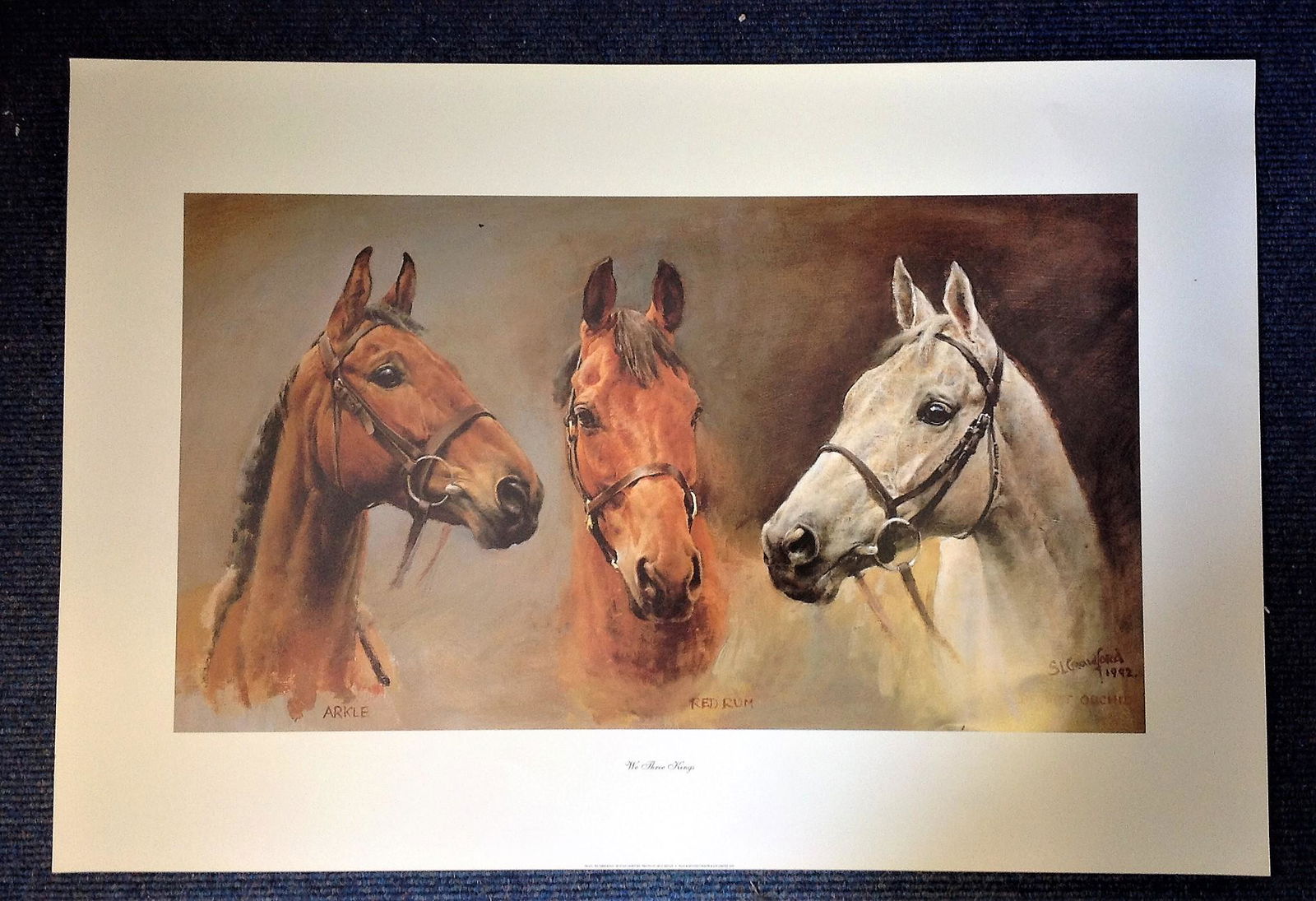 Horse Racing print30x20 approx titled We Three Kings by (1 of 1)