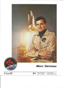 Marc Garneau signed 10x8 colour National Research: Marc Garneau signed 10x8 colour National Research Council Canada photo. Canadian politician and the Minister of Transport in the Government of Canada. He is a retired military officer, former astronau