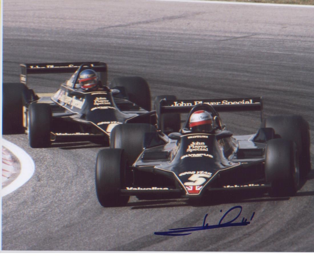 Mario Andretti 10 x 8 signed photo during F1 race Motor: Mario Andretti 10 x 8 signed photo during F1 race Motor Racing. Good Condition. All signed pieces come with a Certificate of Authenticity. We combine postage on multiple winning lots and can ship worl