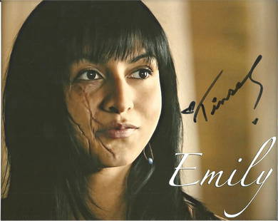 Tinsel Korey signed 10x8 colour photo. Canadian: Tinsel Korey signed 10x8 colour photo. Canadian actress, best known for portraying the Makah Emily Young in the Twilight Saga films New Moon and Eclipse. Good Condition. All autographs are genuine han