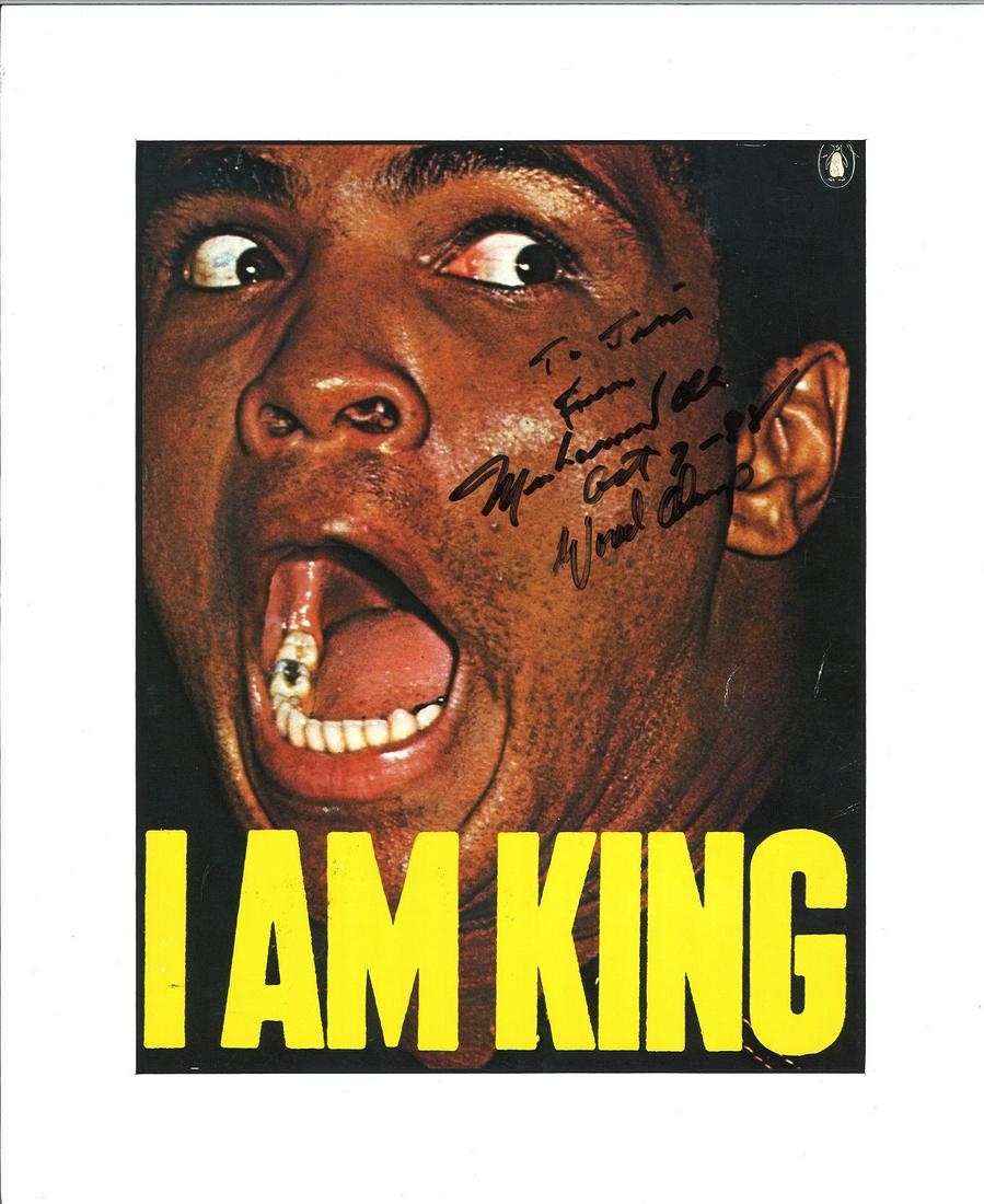 Muhammad Ali signed colour I am King picture. Mounted (1 of 1)