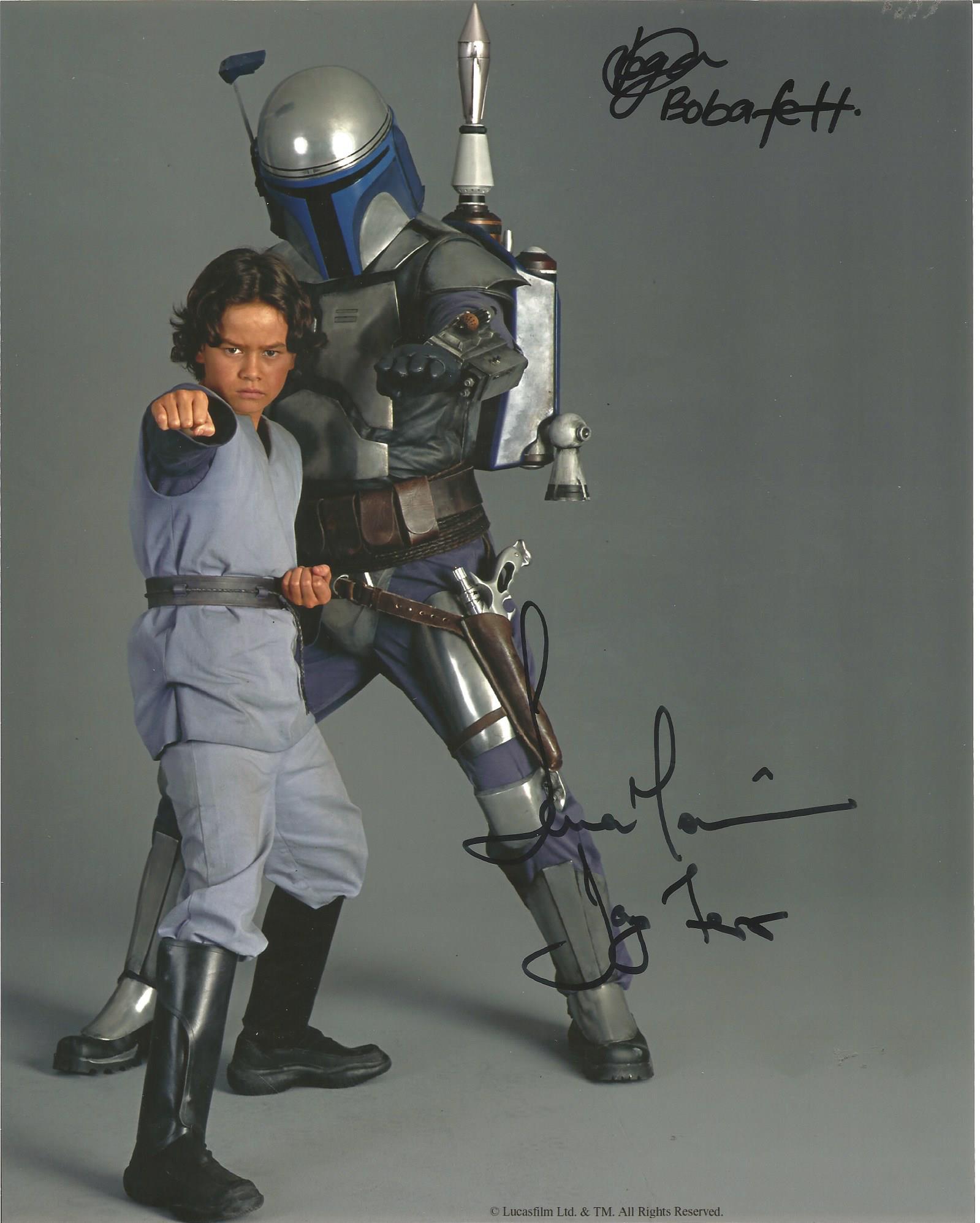 Temuera Morrison and Daniel Logan Star Wars signed 10x8 (1 of 1)