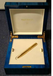 Waterman Exception Precious Metals Solid 18K Gold: Waterman Exception Precious Metals Solid 18K Gold Ballpoint Pen in original 9 x 9 inch box with full certification. Finish: The sumptuous luminosity and unique chiselling of guilloche engraved lavish